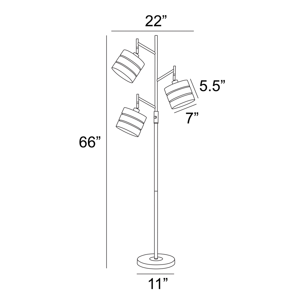 Quaylo Lane Silver Tree Floor Lamp - Thumbnail - Image 4
