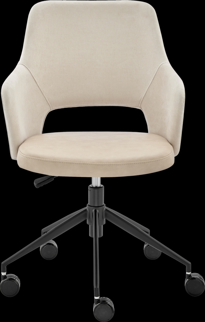 Quiment Light Beige Office Chair - Thumbnail - Image 3
