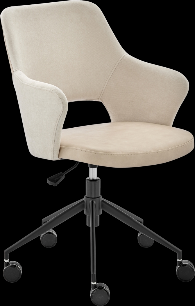 Quiment Light Beige Office Chair - Thumbnail - Image 1