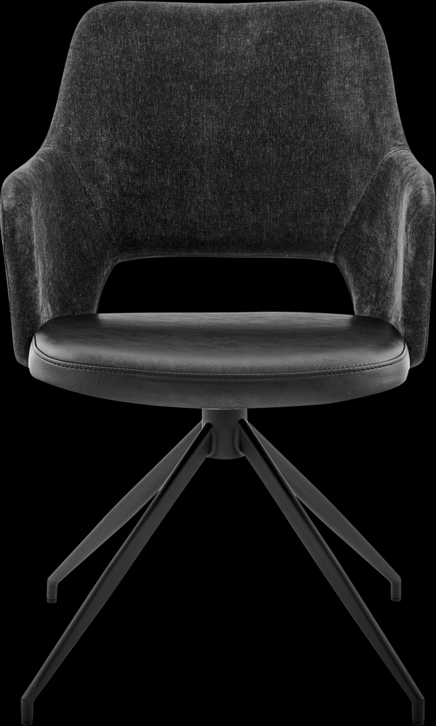 Quiment Black Arm Chair - Thumbnail - Image 2