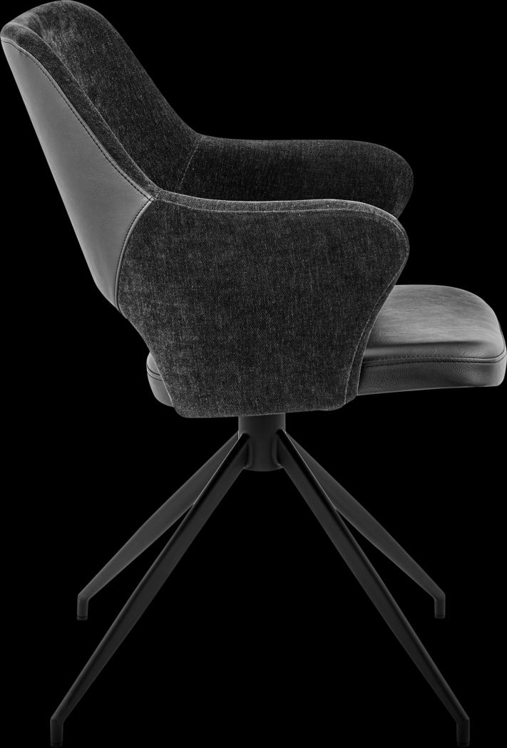 Quiment Black Arm Chair - Thumbnail - Image 3