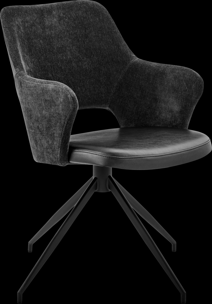 Quiment Black Arm Chair - Thumbnail - Image 1