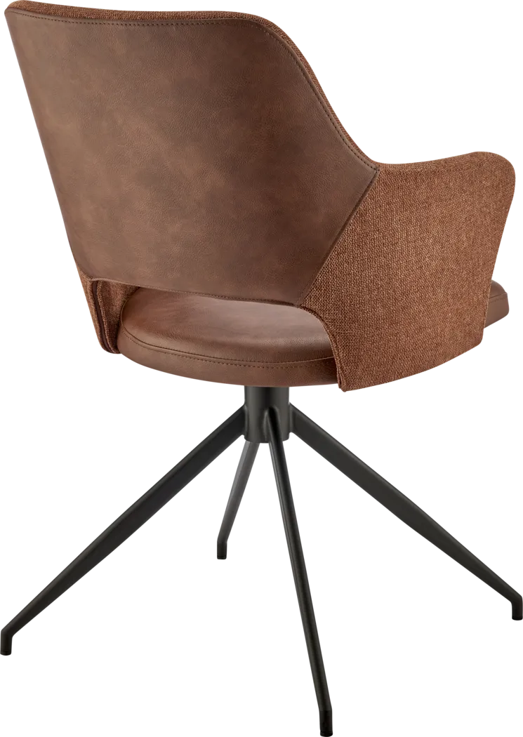 Quiment Dark Brown Arm Chair - Thumbnail - Image 4