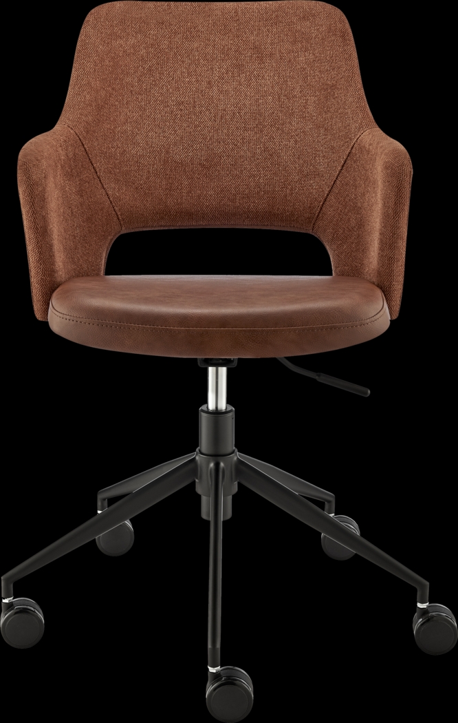 Quiment Dark Brown Office Chair - Thumbnail - Image 2