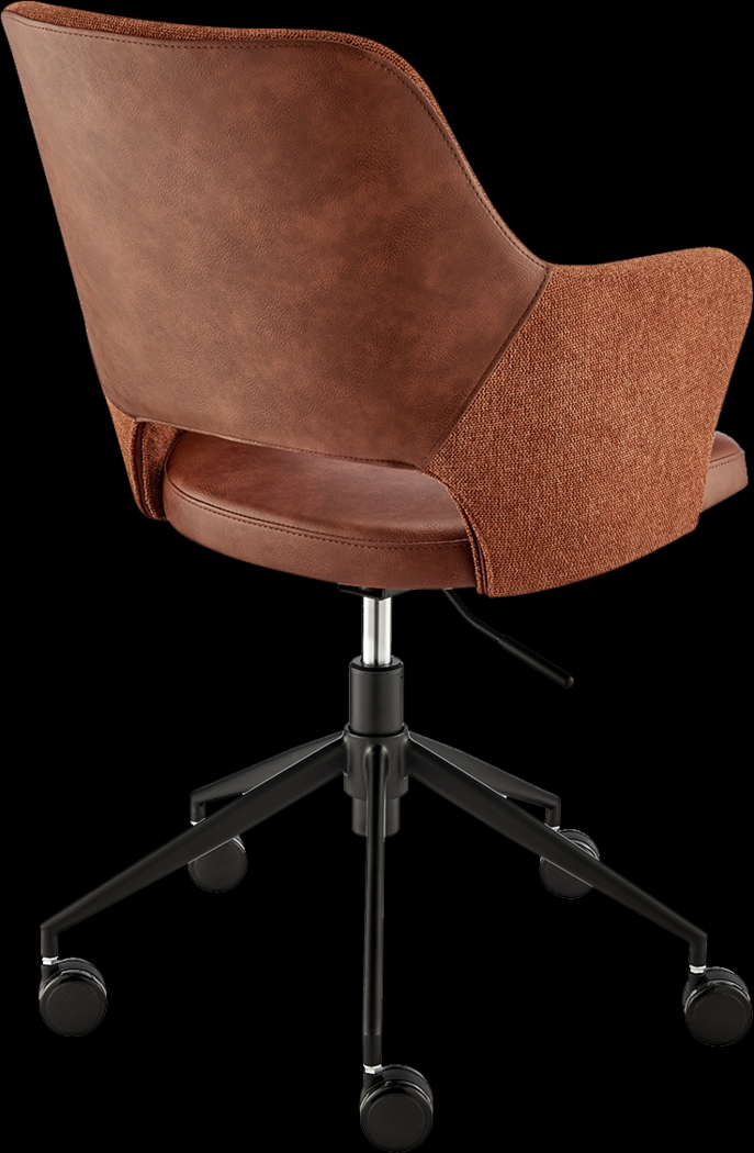 Quiment Dark Brown Office Chair - Thumbnail - Image 4