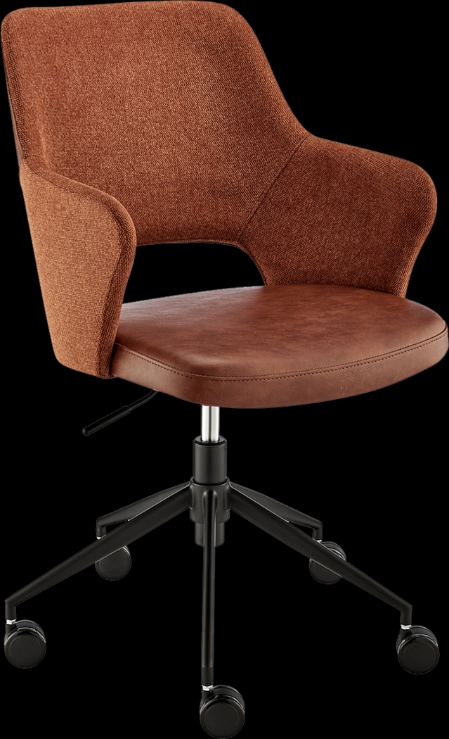 Quiment Dark Brown Office Chair - Thumbnail - Image 1