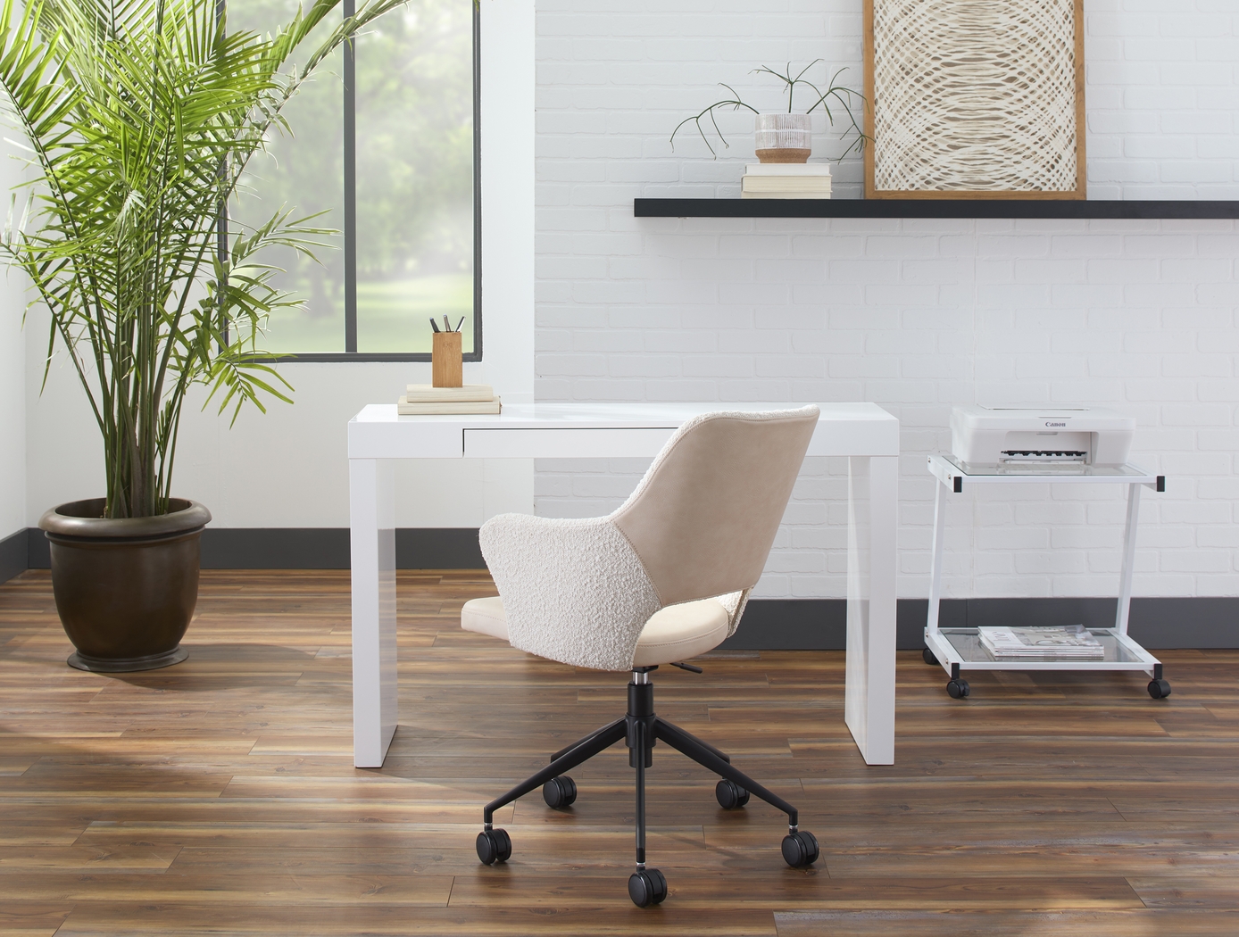Quiment Ivory Office Chair - Thumbnail - Image 3