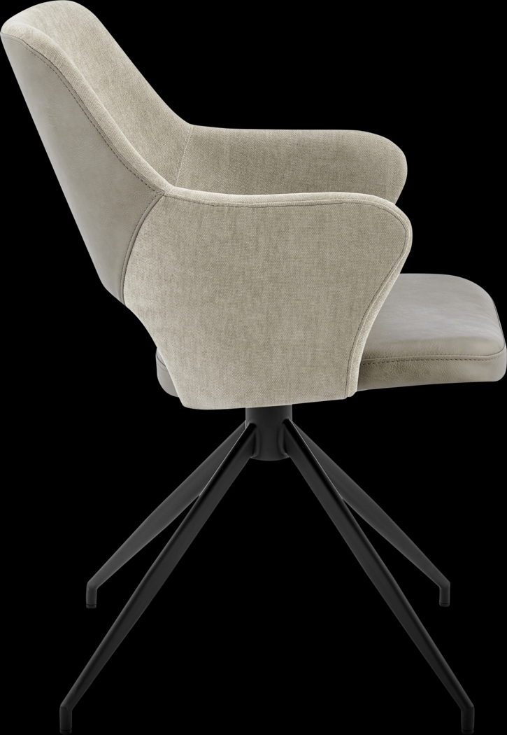 Quiment Taupe Arm Chair - Thumbnail - Image 4