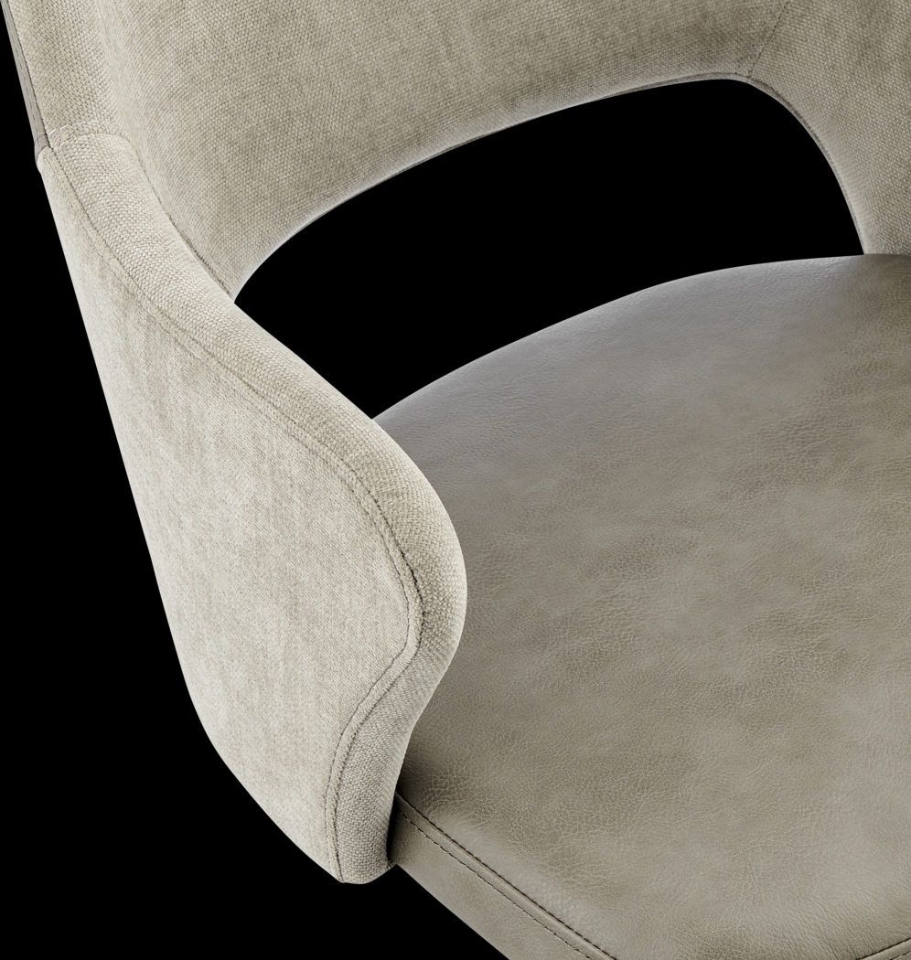 Quiment Taupe Arm Chair - Thumbnail - Image 6