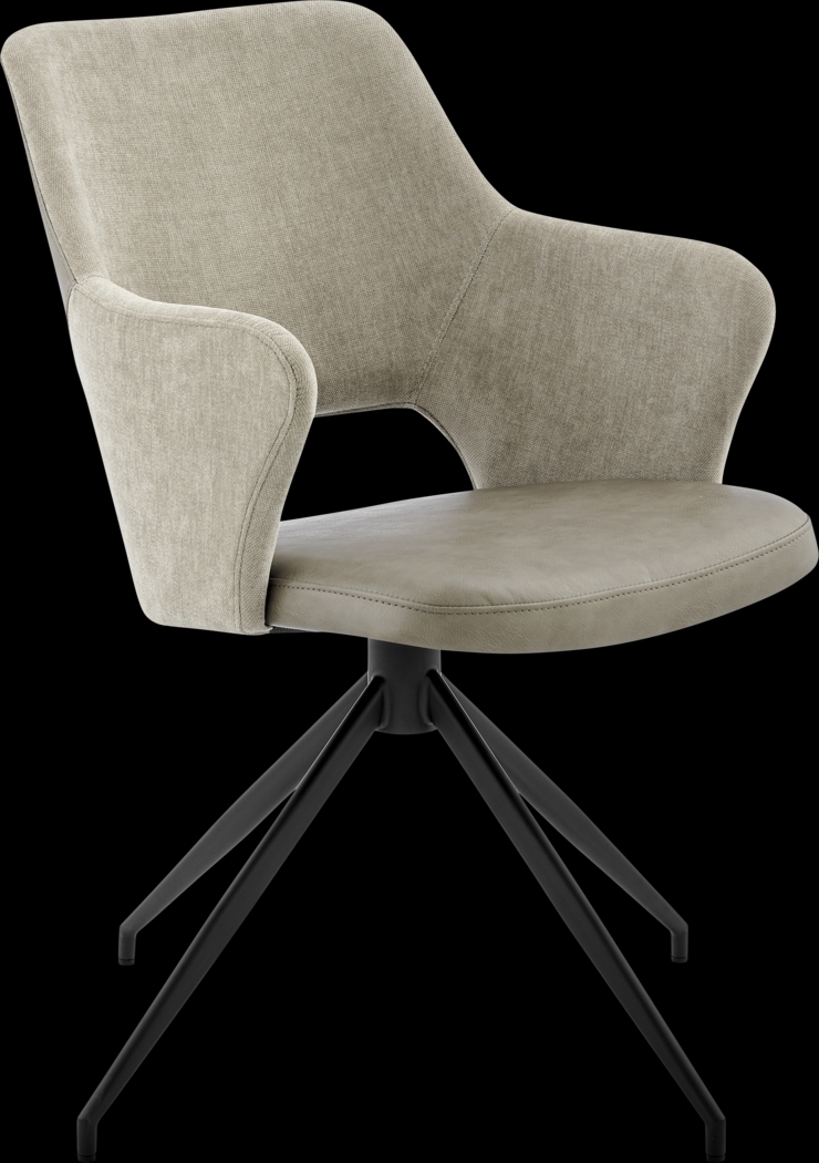 Quiment Taupe Arm Chair - Thumbnail - Image 1