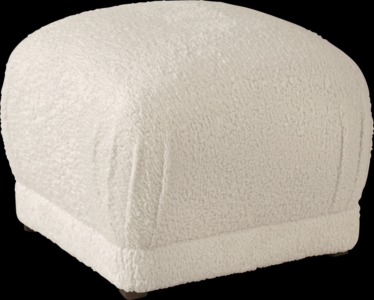 Quinella Ivory Ottoman - Thumbnail - Image 1