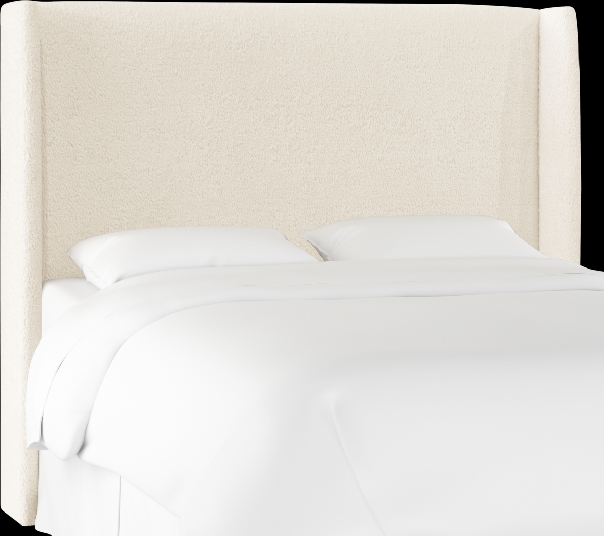 Quinella White King Upholstered Headboard - Thumbnail - Image 1