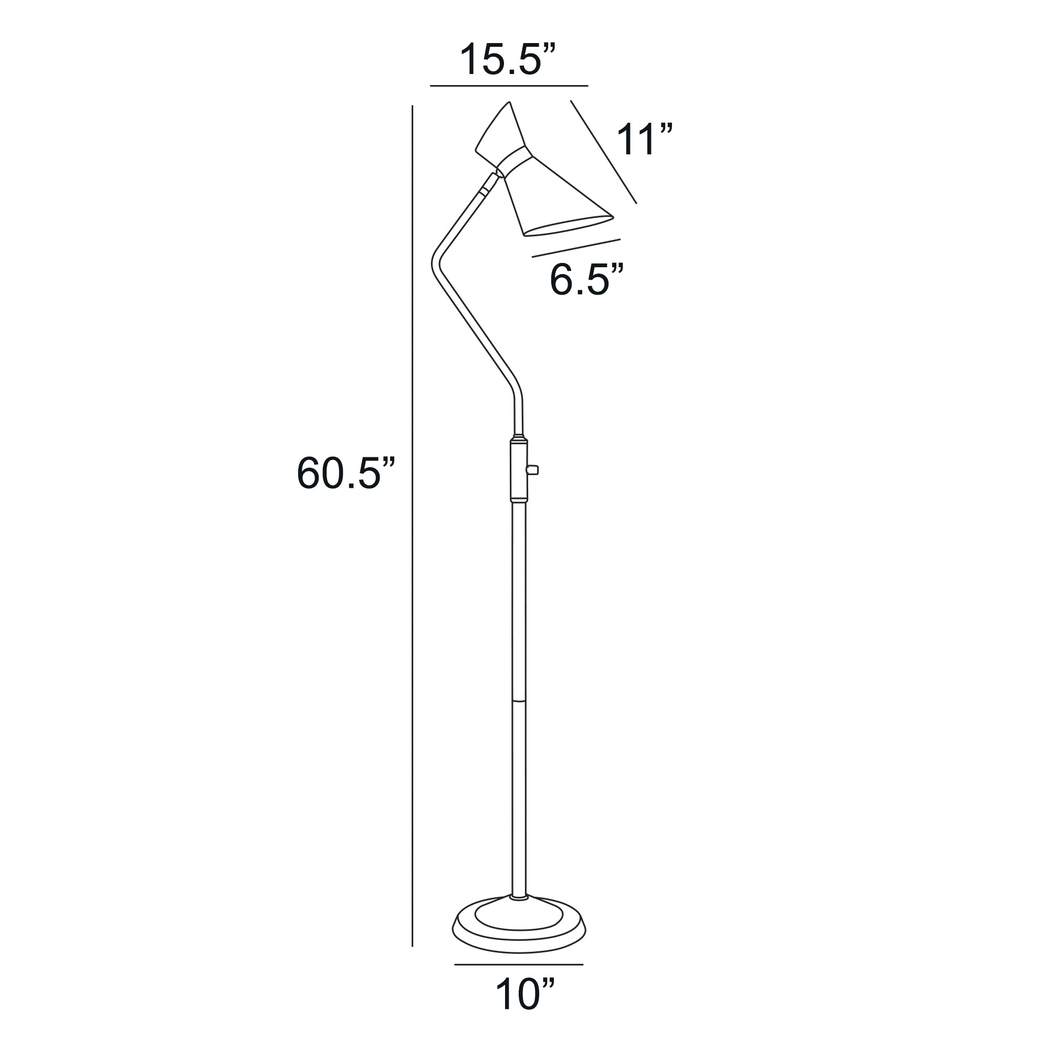 Quint Hills Brass Floor Lamp - Thumbnail - Image 4