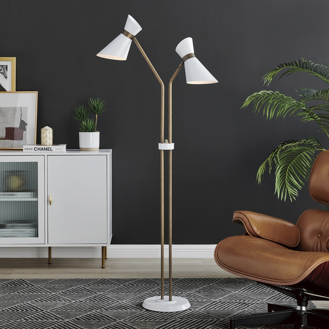 Quint Hills White Floor Lamp - Thumbnail - Image 2