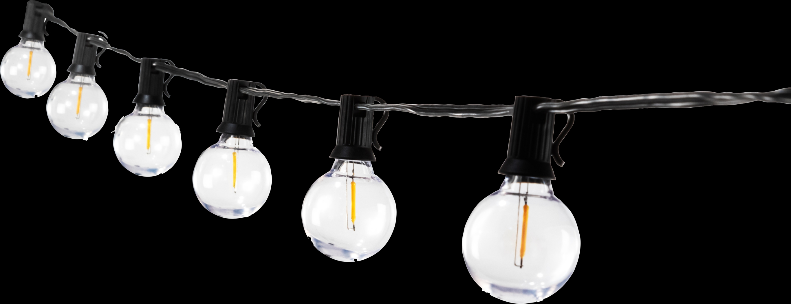 Quis Loop Outdoor Black String Lights - Thumbnail - Image 1