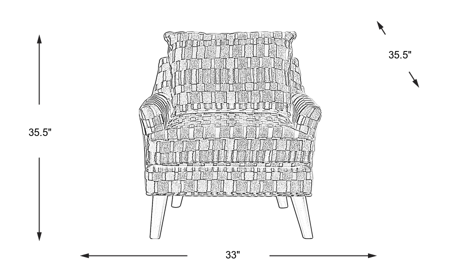 Dimension Image. Please refer to the Dimension Tab on this page for dimension details.