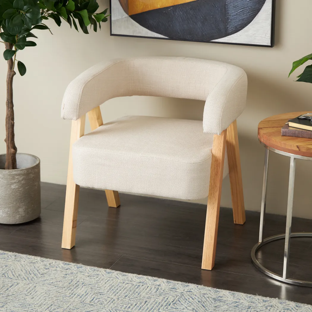 Raeoi Beige Accent Chair - Thumbnail - Image 2