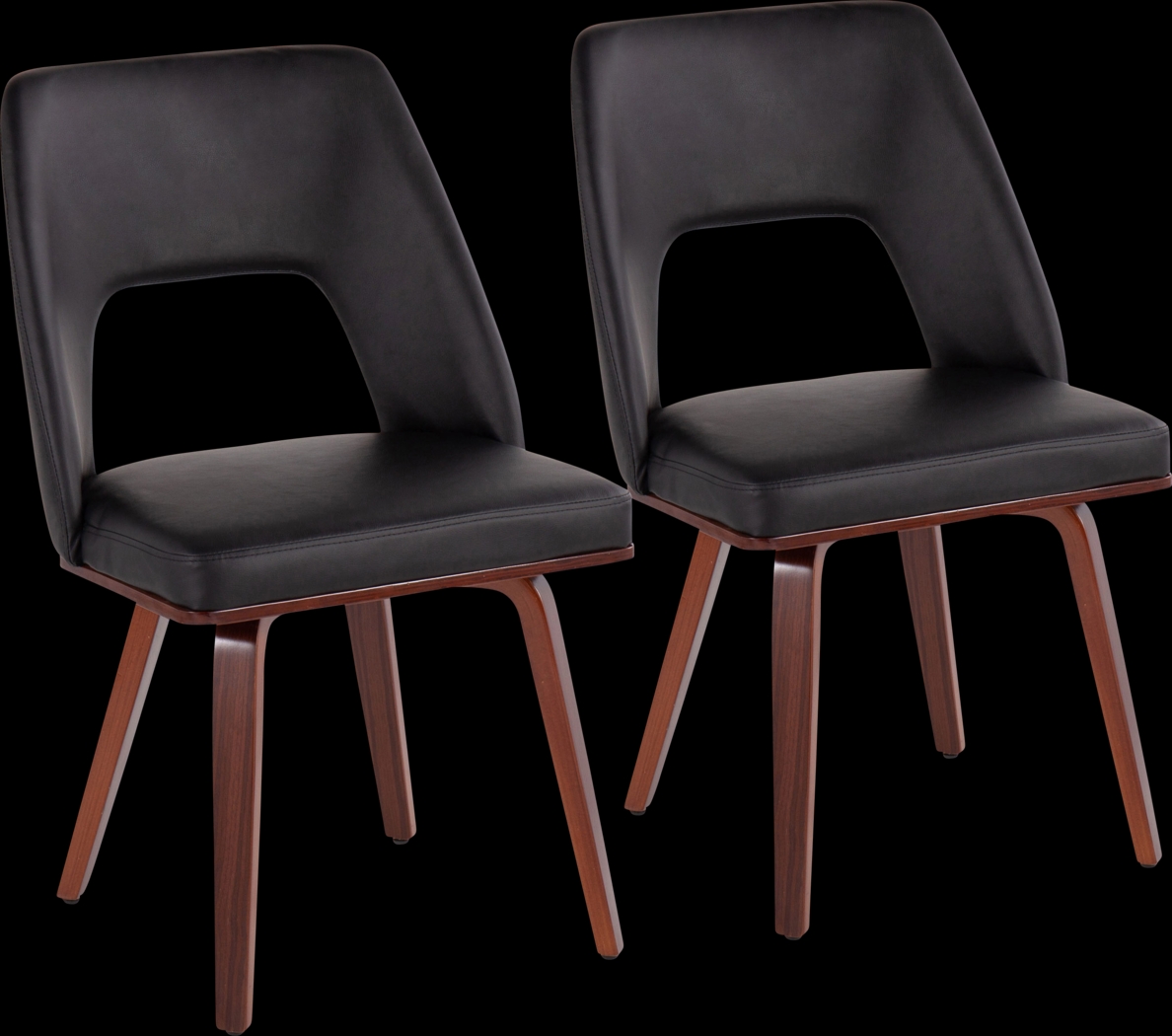 Raevalley Black Side Chair, Set of 2 - Thumbnail - Image 1