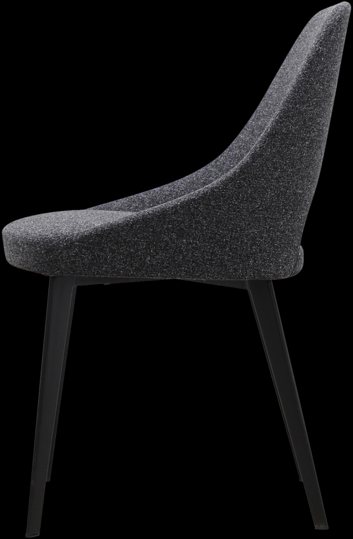 Rafe Dark Gray Side Chair - Thumbnail - Image 3