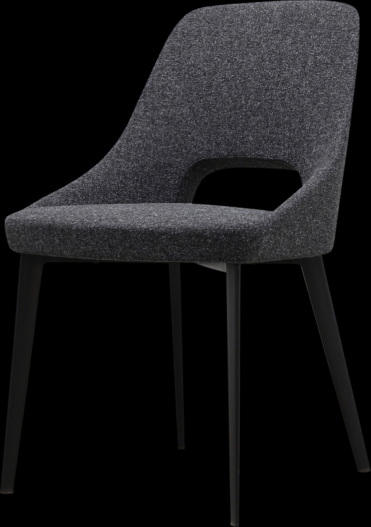Rafe Dark Gray Side Chair - Thumbnail - Image 1