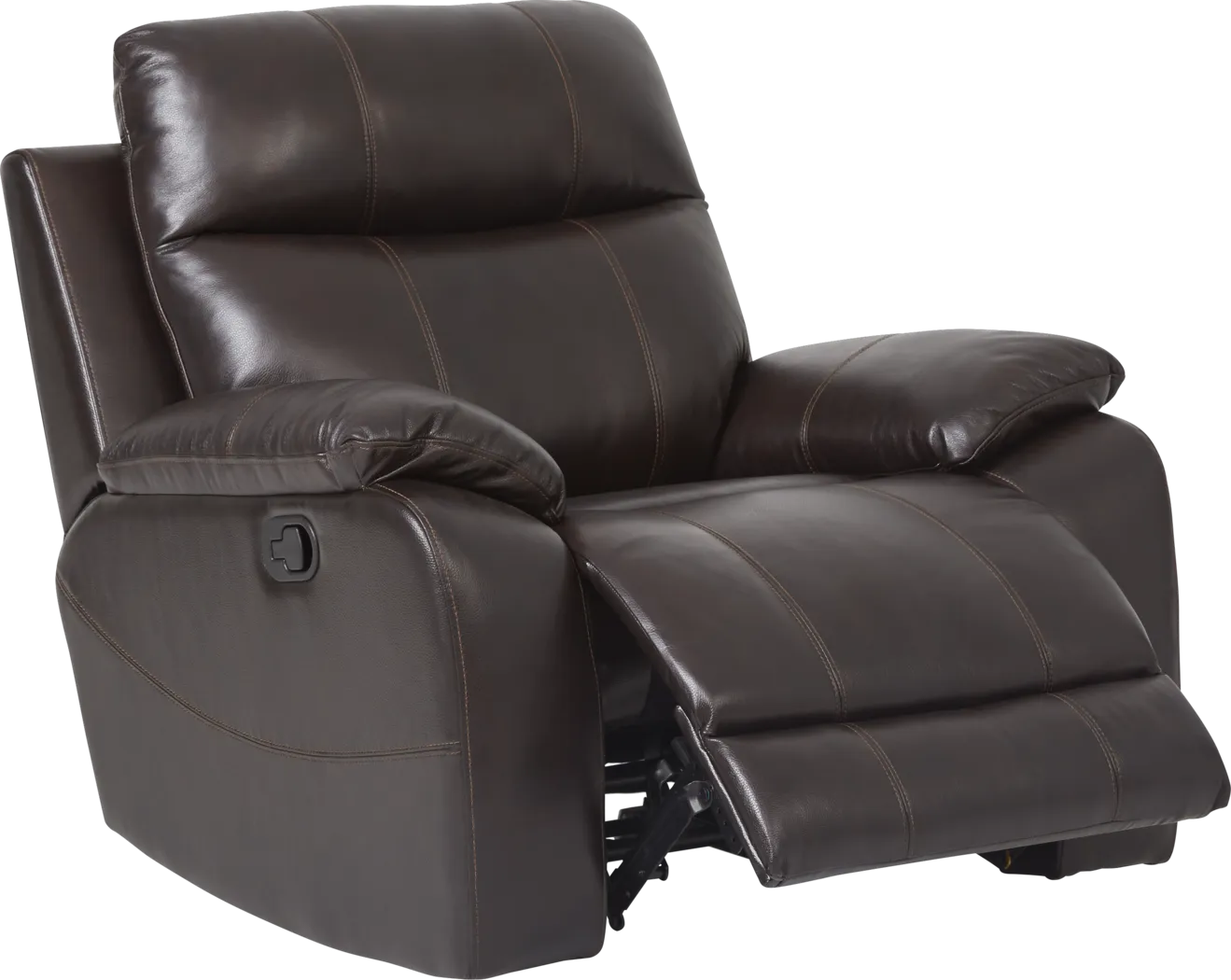 Ragili Dark Brown Leather Glider Recliner - Thumbnail - Image 2