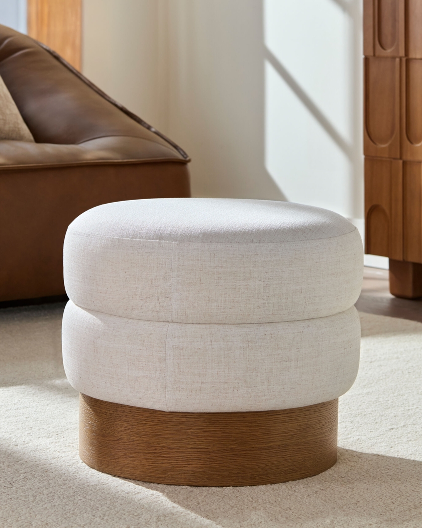 Rahu Beige Ottoman - Thumbnail - Image 2