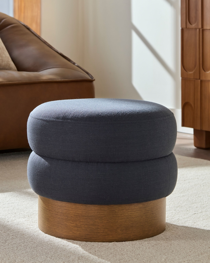 Rahu Dark Blue Ottoman - Thumbnail - Image 2