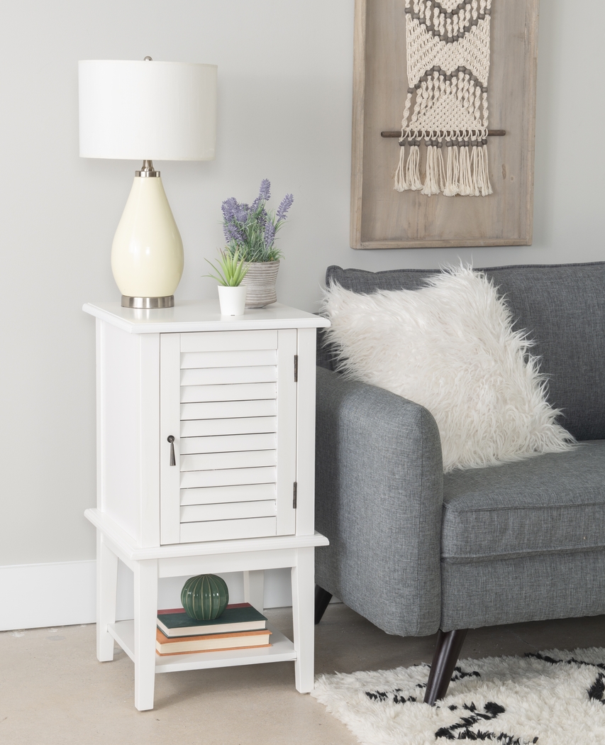 Raiden White Shutter Door Table - Thumbnail - Image 2