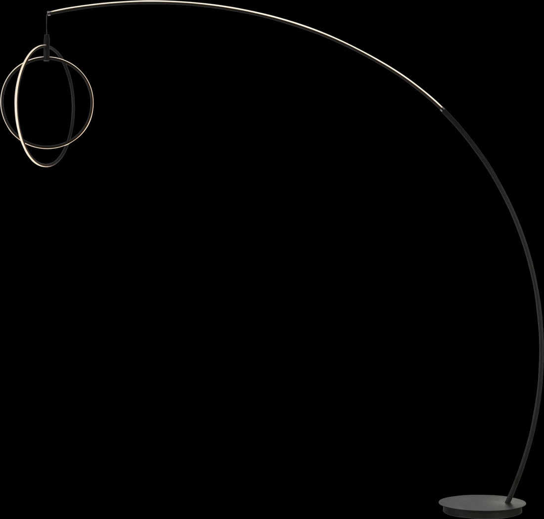 Railford Bend Black Floor Lamp - Thumbnail - Image 1