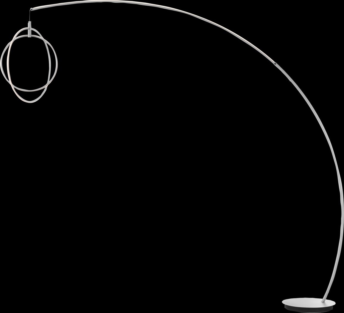 Railford Bend Silver Floor Lamp - Thumbnail - Image 1