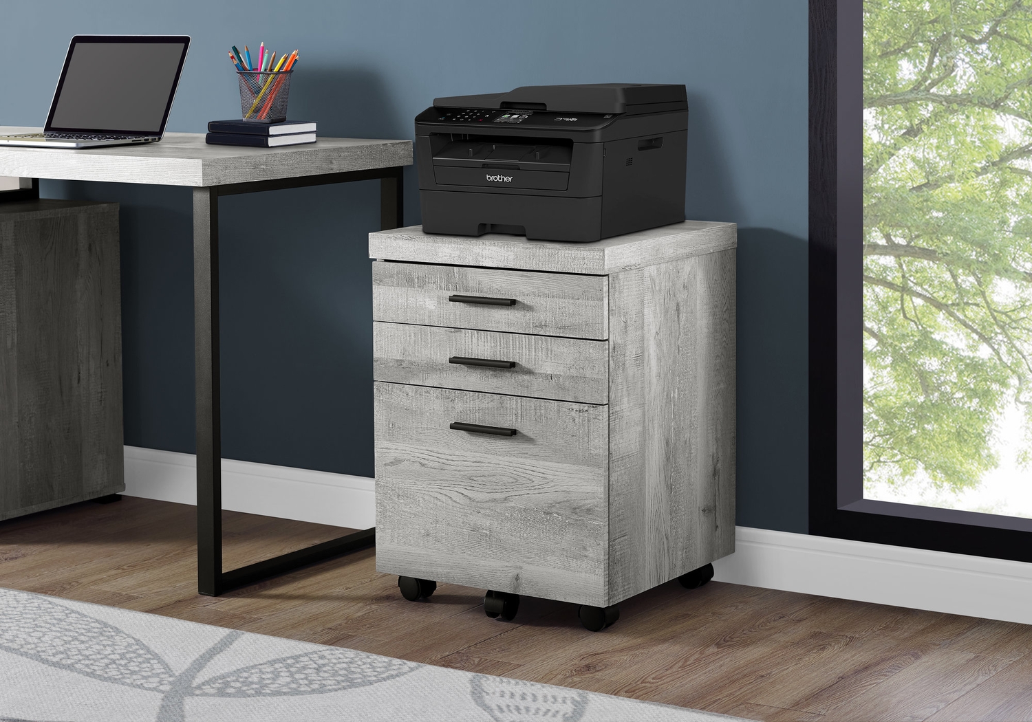 Railton Gray File Cabinet - Thumbnail - Image 2