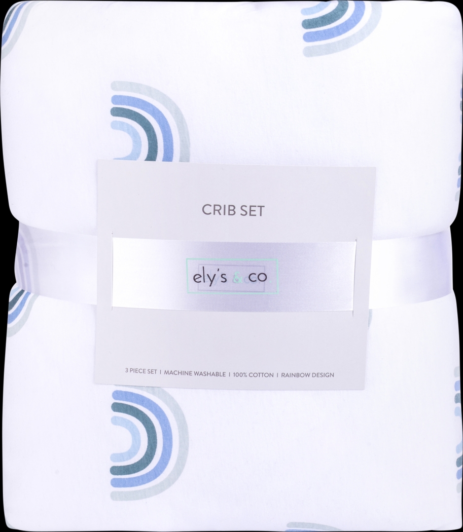 Rainbowville Blue 3 Pc Baby Bedding Set - Thumbnail - Image 2