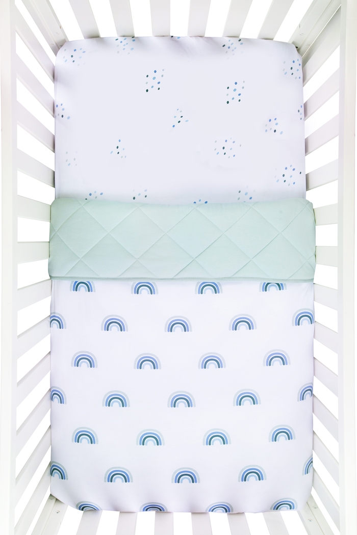 Rainbowville Blue 3 Pc Baby Bedding Set - Thumbnail - Image 3