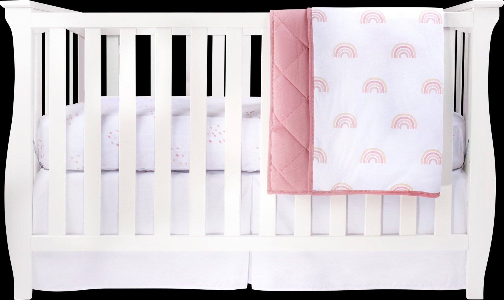 Rainbowville Pink 3 Pc Baby Bedding Set - Thumbnail - Image 1