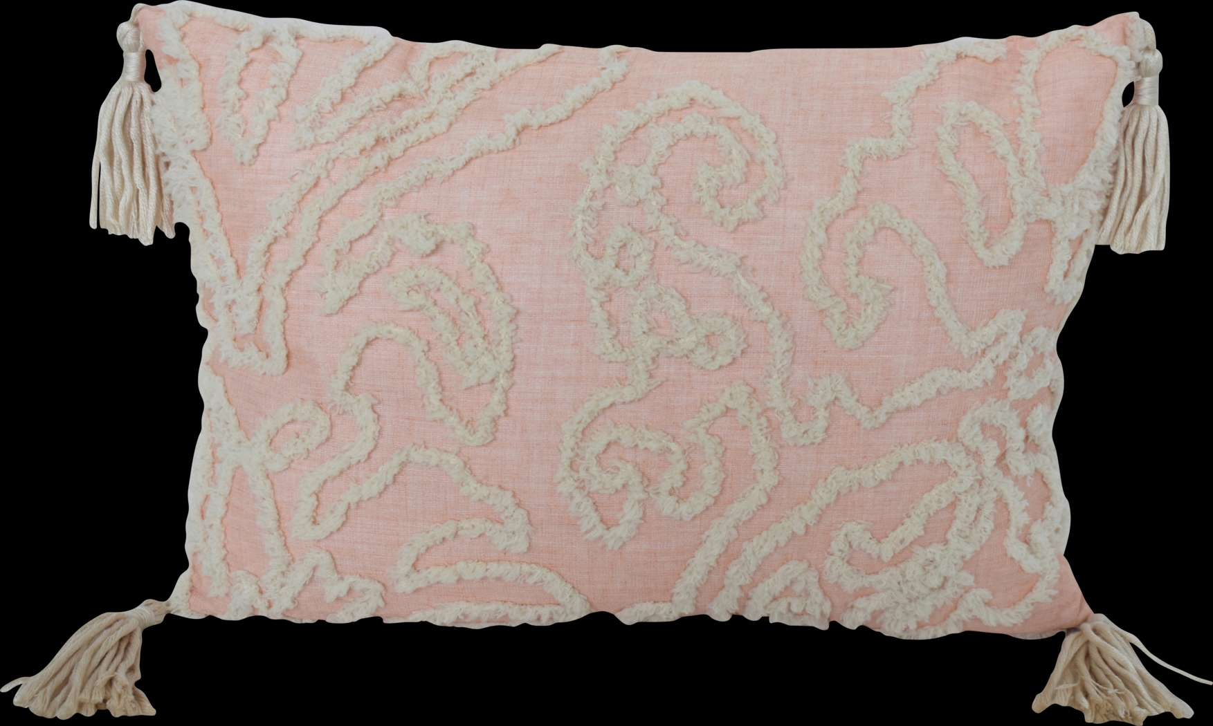 Rainier Falls Beige Throw Pillow - Thumbnail - Image 1