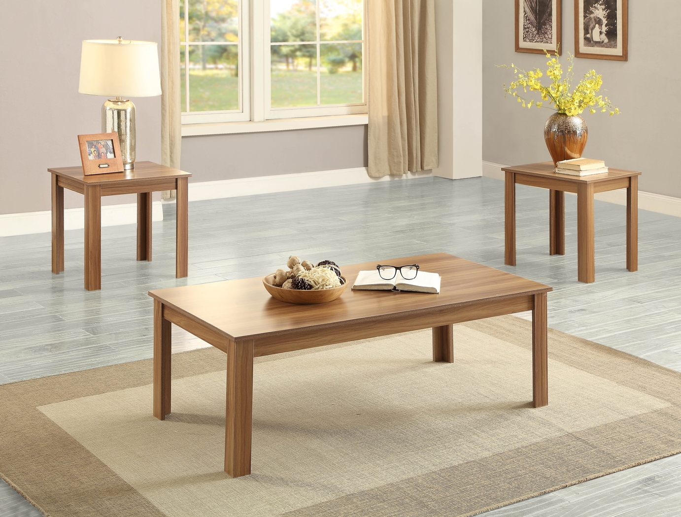 Raisa Brown 3 Pc Table Set - Thumbnail - Image 2