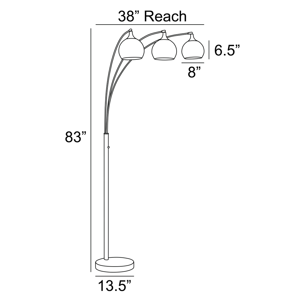 Ralkell Land Black Arc Floor Lamp - Thumbnail - Image 4