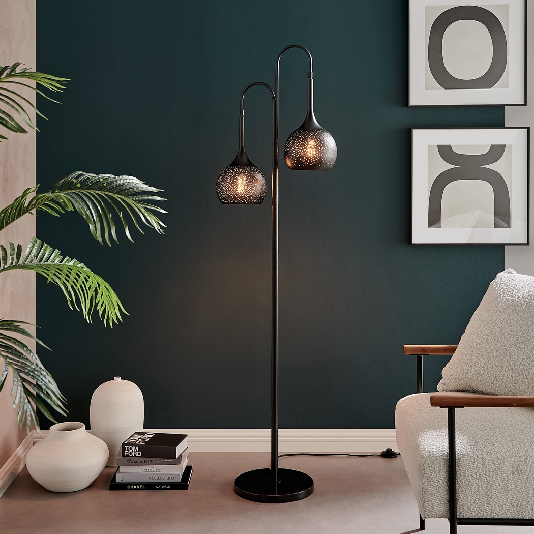 Ralkell Land Black Floor Lamp - Thumbnail - Image 2