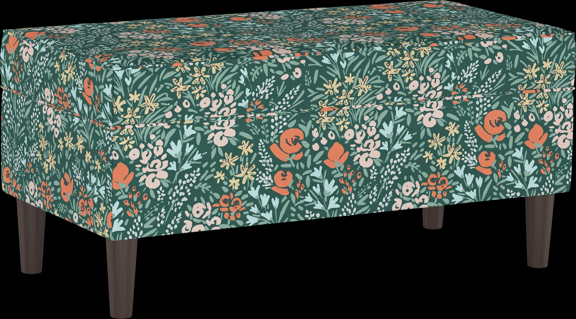 Ralson II Dark Green Storage Bench - Thumbnail - Image 1