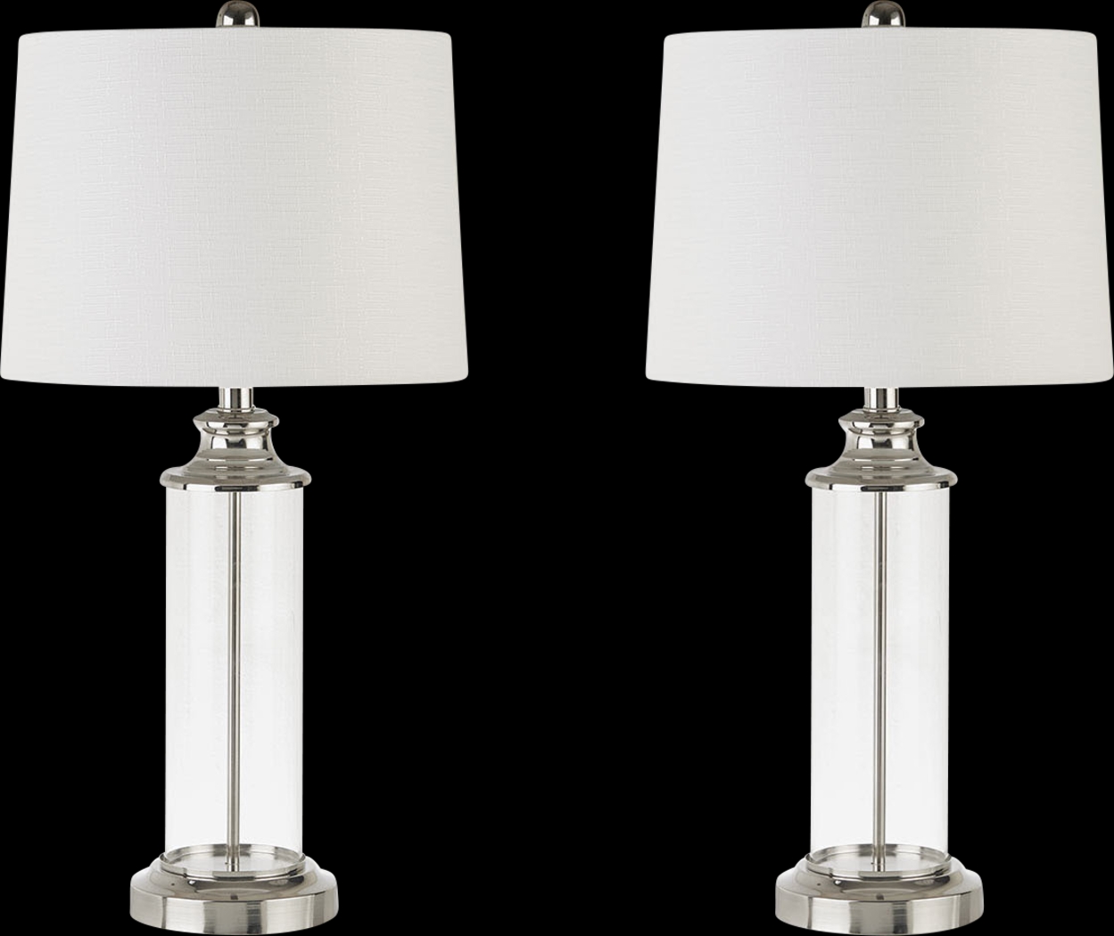 Ramada Point Silver Table Lamps, Set of 2 - Thumbnail - Image 1