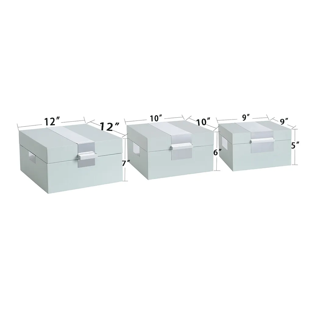 Ramila Light Blue Decorative Box, Set of 3 - Thumbnail - Image 6