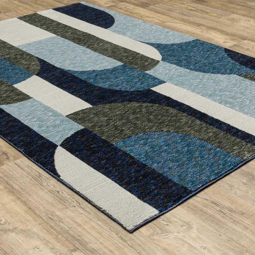 Ramla Blue 5'3 x 7'6 Rug - Thumbnail - Image 2