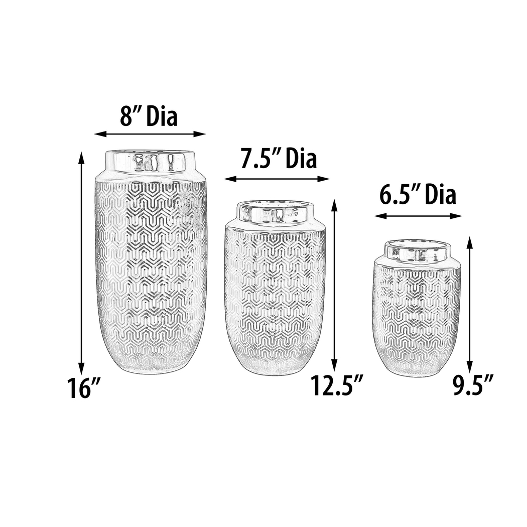 Ramla Gold Vase, Set of 3 - Thumbnail - Image 5