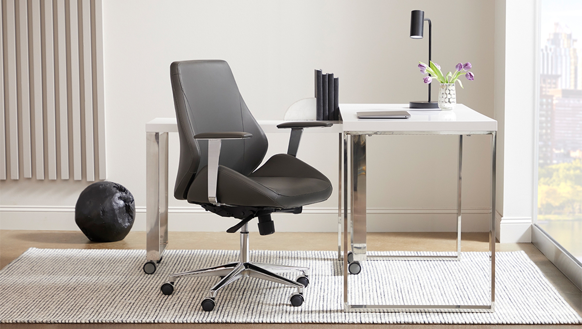 Ramoin White Desk - Thumbnail - Image 2