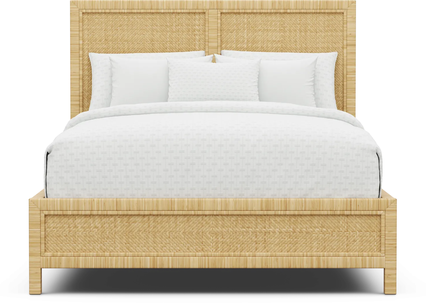 Ramona Natural 3 Pc Queen Panel Bed - Thumbnail - Image 2