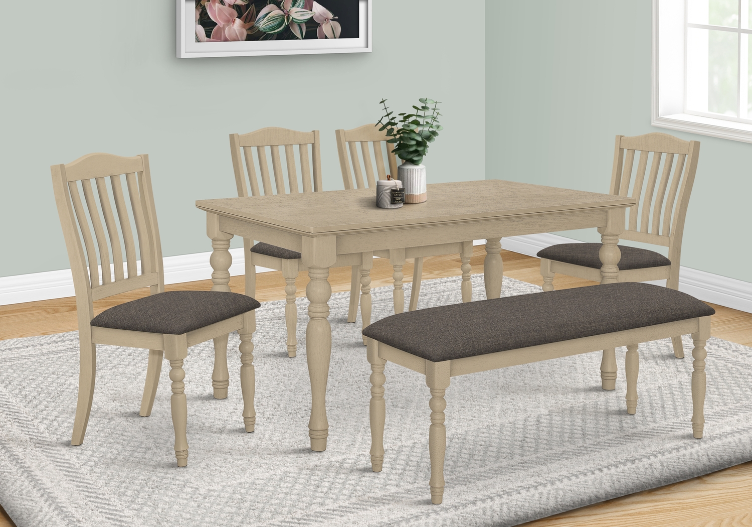 Ramstone Gray Dining Table - Thumbnail - Image 2