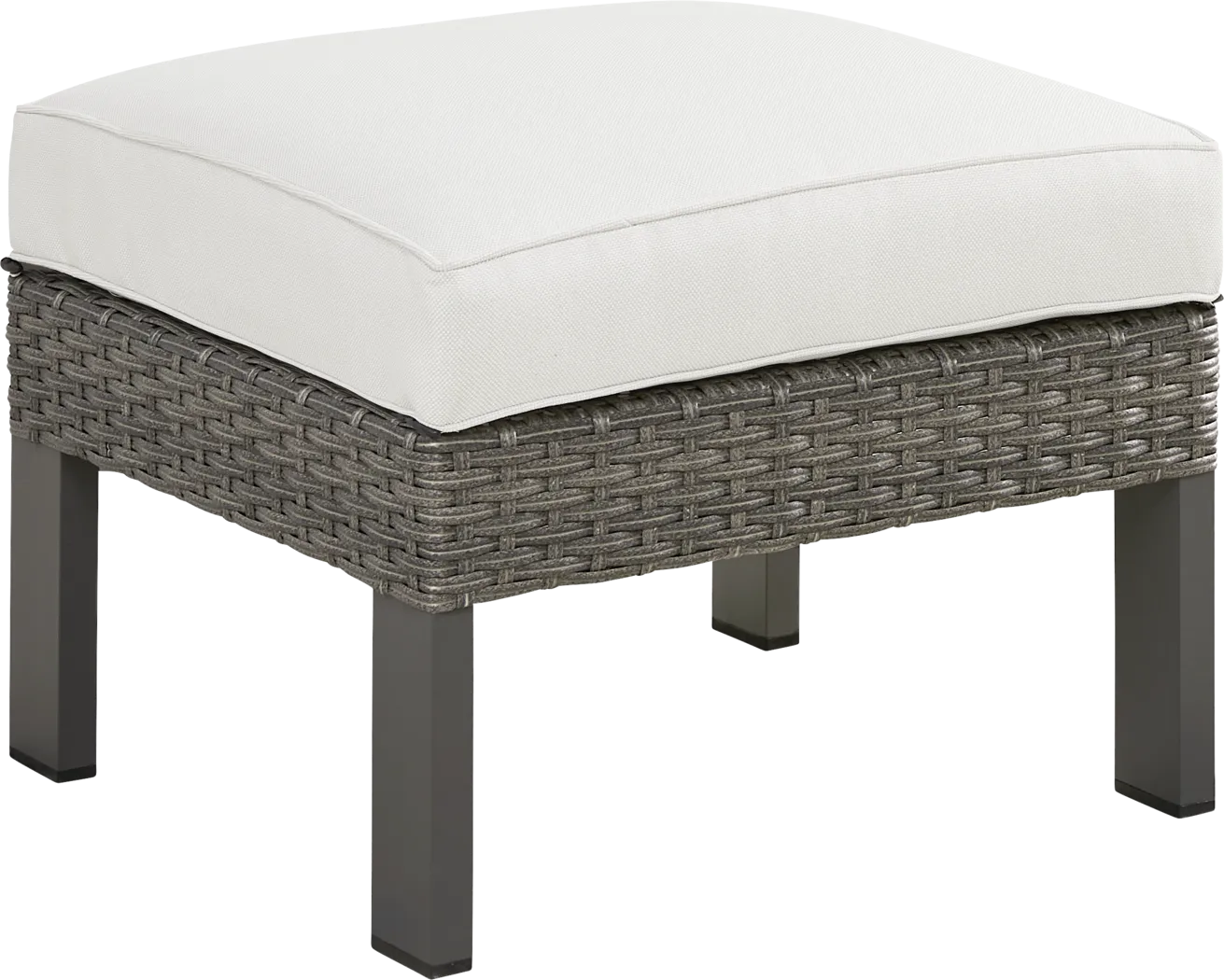 Randolph Gray Outdoor Ottoman - Thumbnail - Image 1