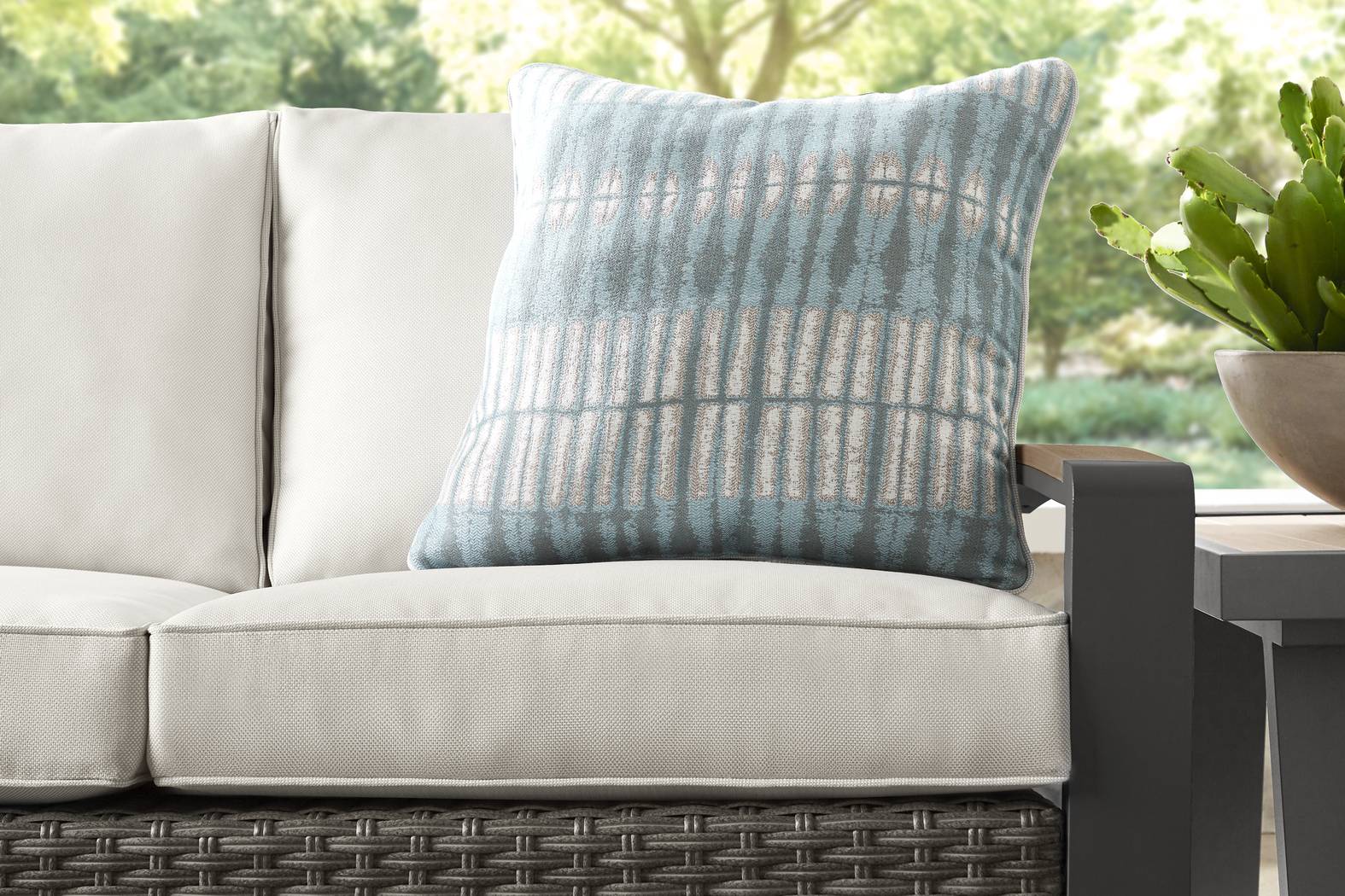 Randolph Gray Outdoor Sofa - Thumbnail - Image 4