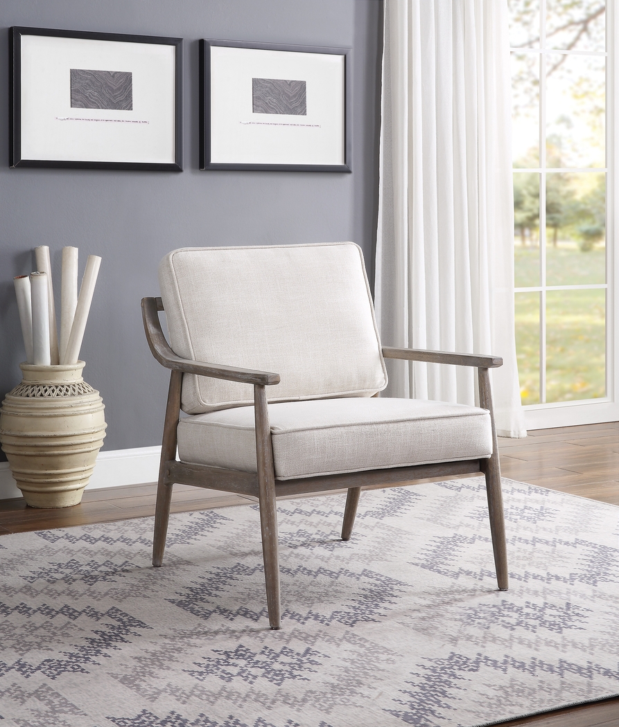 Ranelo I Cream Accent Chair - Thumbnail - Image 2