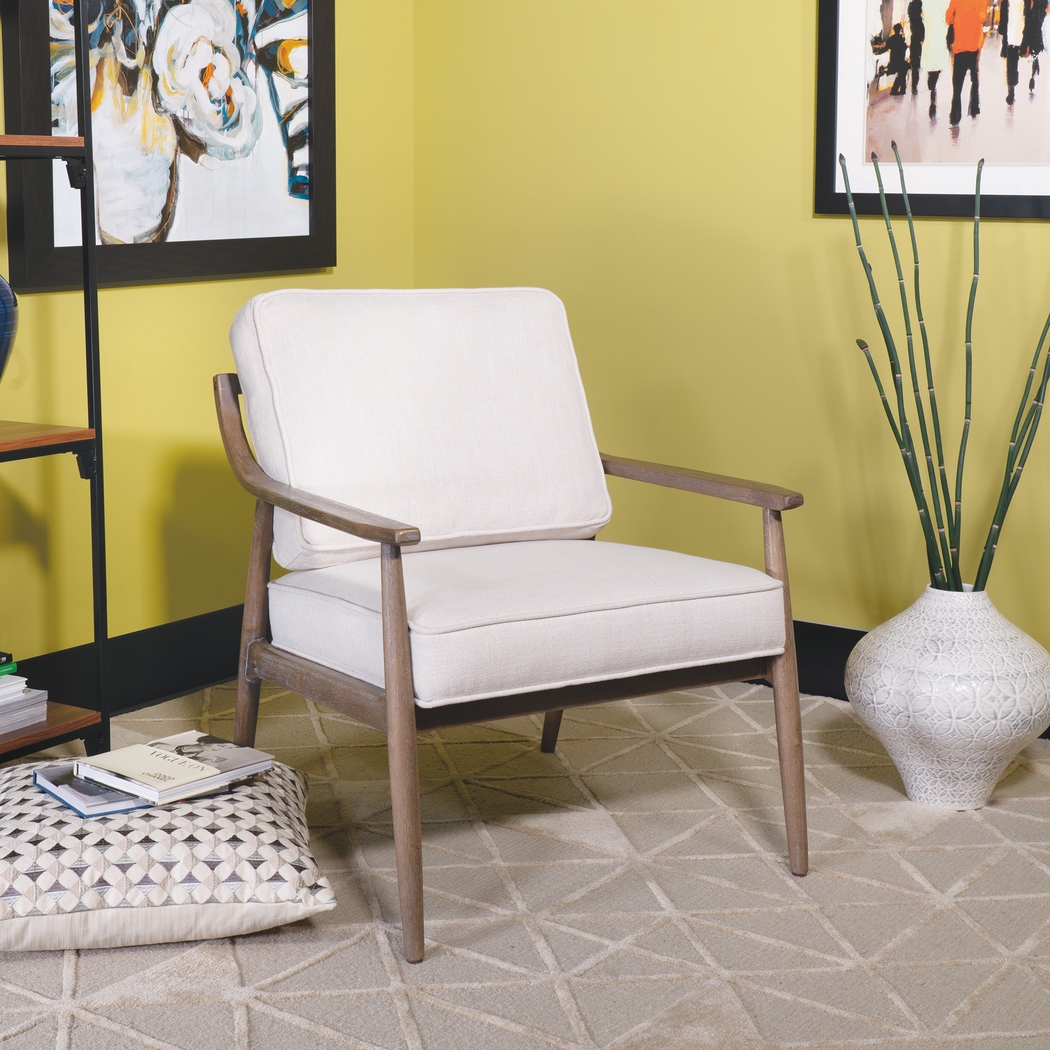 Ranelo I Cream Accent Chair - Thumbnail - Image 3